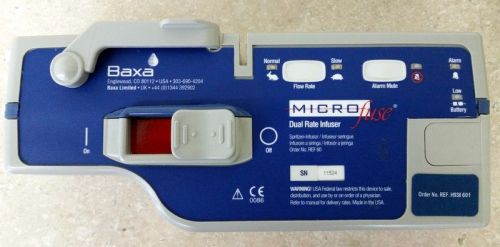 Baxa microfuse dual rate iv infusion pump, patient ready with 90 day warranty for sale