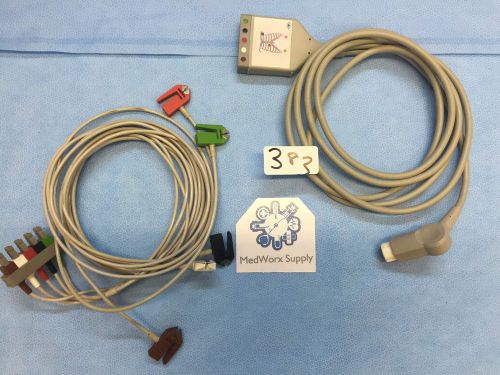 HP Viridia Philips 24C Patient Monitor ECG 5 Lead ECG Cable Set #383