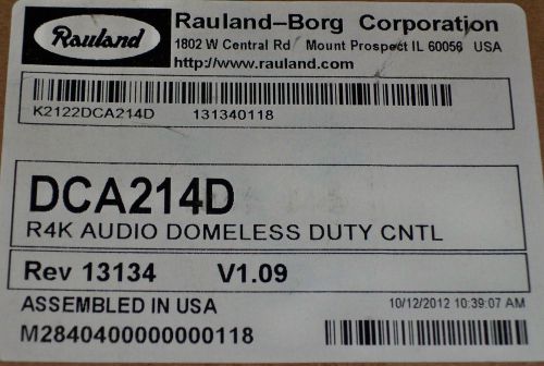 Rauland  - Borg Nurce Call R4K DCA214D 6 Pt  Audio Domeless Duty Controller, NEW