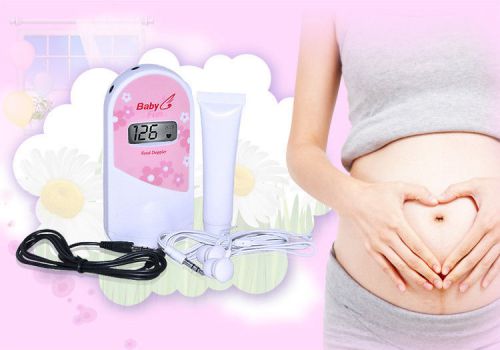 New 2.5 mhz fetal doppler fetal heart monitor with lcd display &amp; gel ce for sale