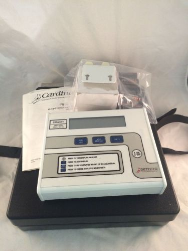 Detecto 758C Digital Scale w/ Platform Power Adapter &amp; Manual, 400lb Capacity