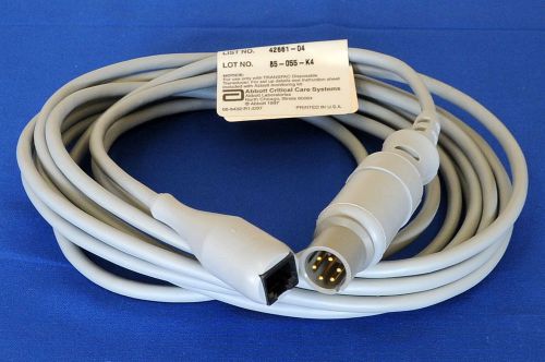 Abbott Transpac IV 15&#039; Cable 6 Pin - 42661-04 - Reuseable - NEW