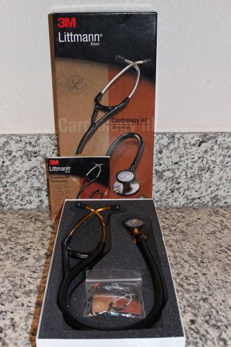 NEW 3M Littmann Cardiology III Stethoscope Brass Finish Black Tube 27&#034;