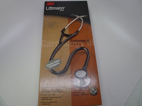 3M Littmann Cardiology III Stethoscope Black 27&#034; Littman  3157SM Smoke Finish