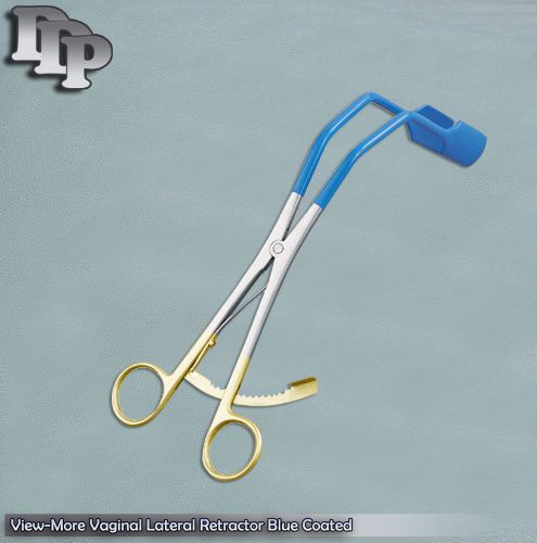 View-More Vaginal Lateral Retractor Blue Coated