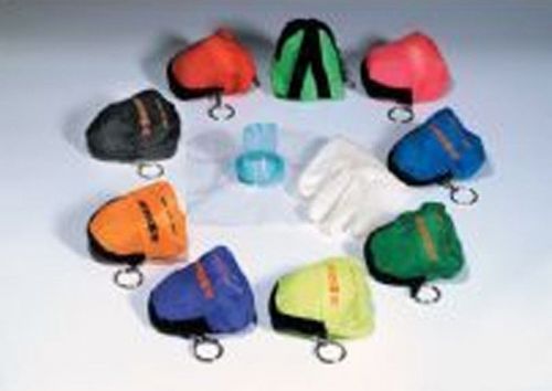 Lot of 25 pink cpr masks face shield barrier key chain kit gloves included for sale