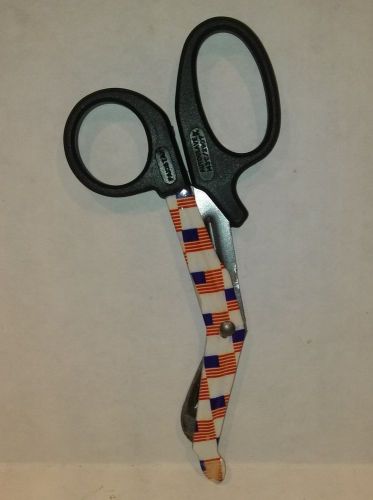 New 7.5&#034; utility scissors usa flag design - professional emt / nurse / paramedic for sale