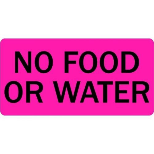 No Food or Water Veterinary Label LV-VET-165
