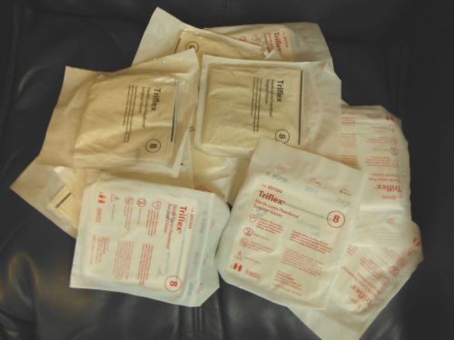 TRIFLEX STERILE LATEX POWDERED SURGICAL GLOVES SIZE 8 LOT OF 20PR 2D7255