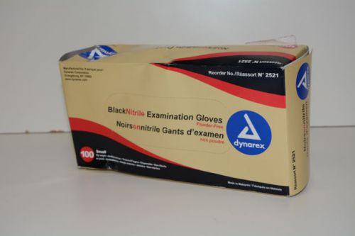 Black Nitrile Exam Gloves Small Box/100