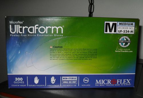 examination gloves Powder Free Nitrile Non Latex size M 300 count