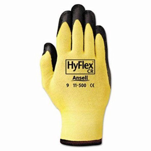 Ansellpro HyFlex Lightweight Assembly Gloves, Black/Yellow, Size 10 (ANS1150010)