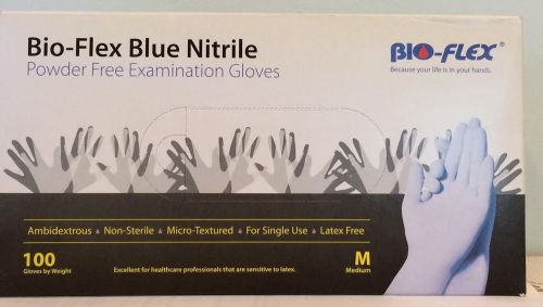 AWARD WINNING BIO-FLEX BLUE NITRILE PF &amp; LATEX FREE EXAM GLOVE SIZE: XSMALL