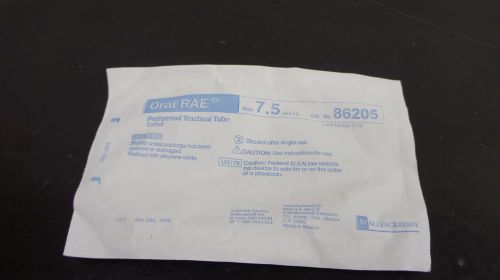 Mallinckrodt 86205 Oral Rae 7.5mm Preformed Tracheal Tube Cuffed ~ Lot of 5