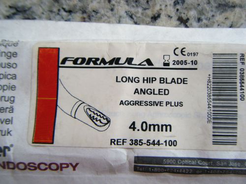 Stryker arthroscopy long hip blade angled aggresive cut 4.0mm 385-544-100 new for sale
