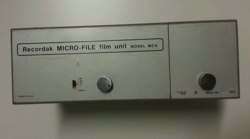Kodak MRG Recordak MICRO-FILE film unit MODEL MCG