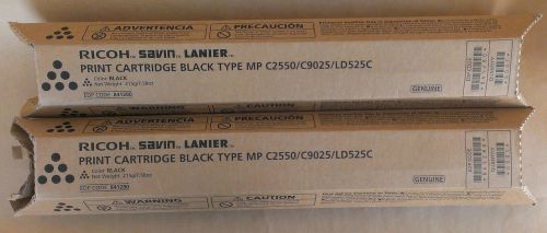 Ricoh Savin Lanier Print Cartridge C2550 C9025 LD525C BLACK NEW GENUINE LOT OF 2