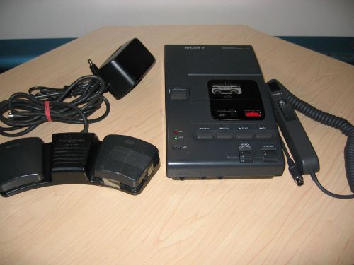 Sony M-2020 Microcassette Dictator/Transcriber w/foot pedal,microphone,AC pwr