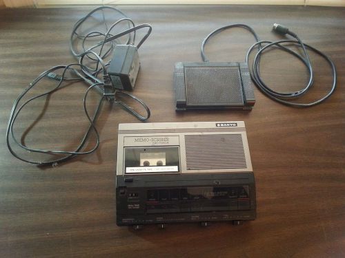 Sanyo trc7050a memo scriber transcription machine with foot pedal for sale