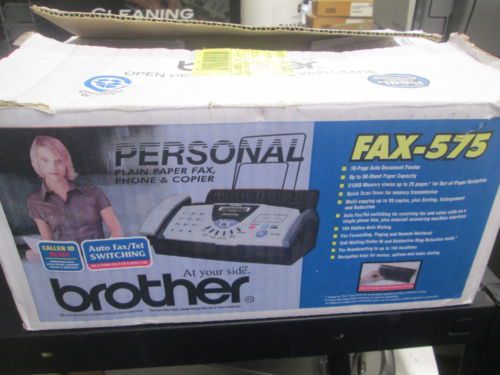 Brother Personal Fax 575 with Phone and Copier with Users Guide