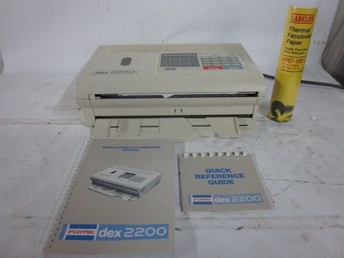 Vintage 1987 Fujitsu dex 2200 Fax Machine Case Manuals Collectable -Untested-