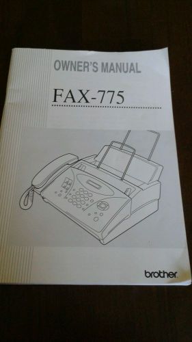 Owners manual brother Fax-775