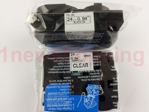 Great Quality Black on Clear Label Tape Compatible for Brother TZe TZ 151 24mm