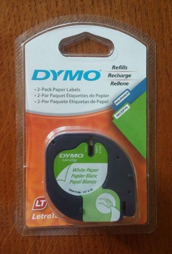 Dymo LetraTag Refill Cartridge Tapes (2 Pack) for LetraTag &amp; QX50 1/2&#034; Paper
