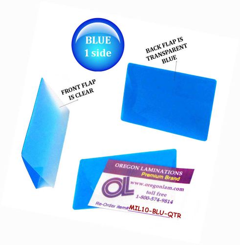 Blue/clear military card laminating pouches 2-5/8 x 3-7/8 qty 25 by lam-it-all for sale