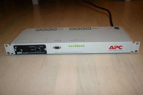 Apc ap9212 masterswitch power distibution with ap9606 web / snmp managemenr card for sale