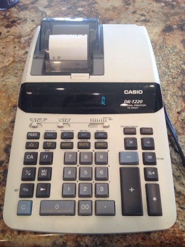 Casio DR-T220 Desktop Calculator with Thermal Printer and Lrg 12-digit  Display