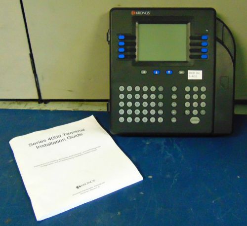 Kronos system 4500 time clock system 8602000-051  powers on! s636 for sale