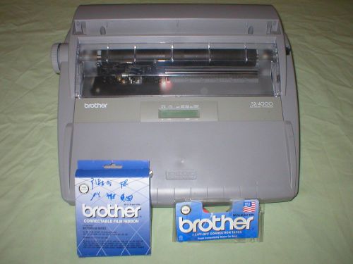 Brother SX-4000 Electronic Typewriter W Extra Correction Ribbon and Tape