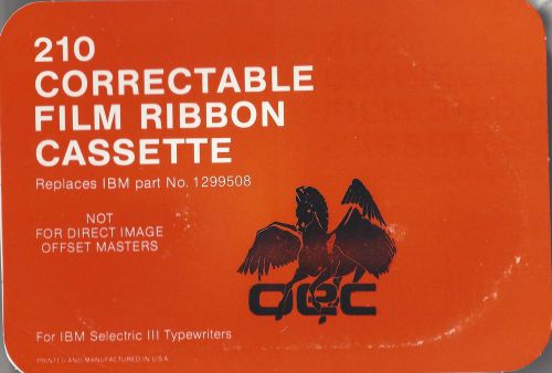 210 correctable film ribbon cassette replaces IBM 1299508