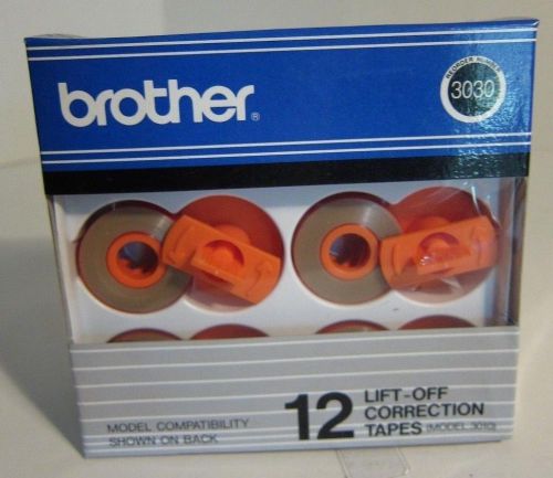 12 BROTHER 3030 LIFT-OFF CORRECTION TAPES Model 3010 QTY-12 Genuine 6295712