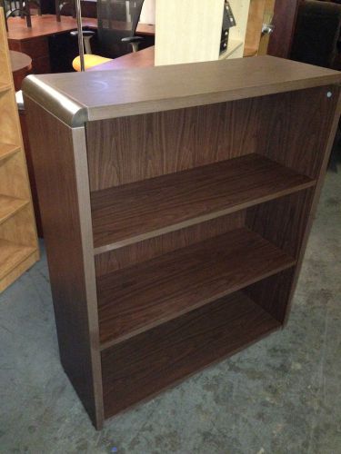 Heavy duty bookcase by hon office furniture in walnut color laminate for sale