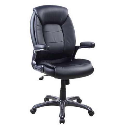Techni mobili plush executive high-back chair - black for sale