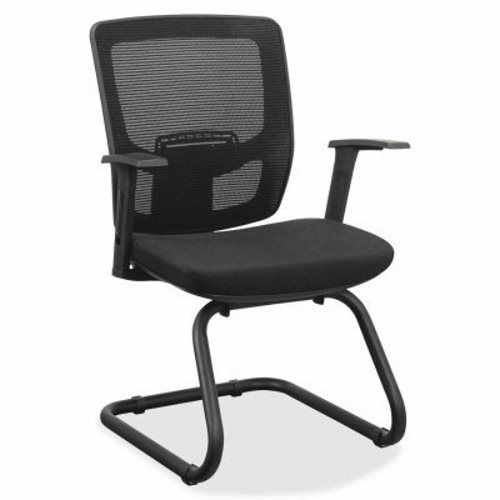 Lorell Guest Chair, Lumbar Support, 23-3/4&#034;x24&#034;x36-1/4&#034;, Black (LLR84563)
