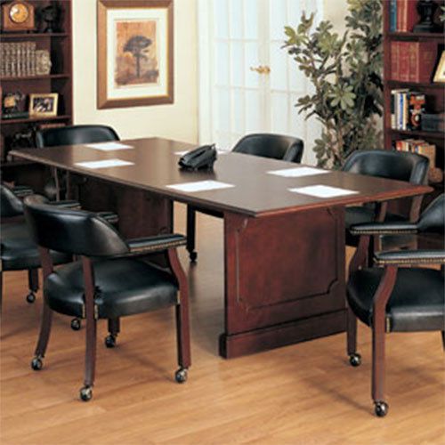Conference table and chairs set 8ft traditional office room furniture with wood for sale