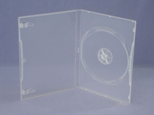 100 NEW HIGH QUALITY 14MM CLEAR/FROSTY CLEAR SINGLE DVD CASES  PSD22