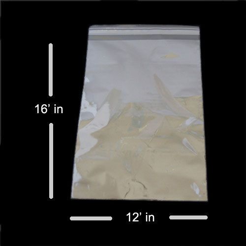 1000 Super Clear Premium 12&#034;x16&#034; 1.5 Mil Thick Resealable Poly Bags S-9646