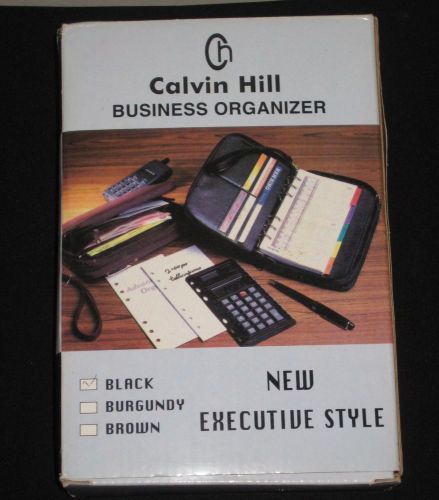 Calvin Hill Business Organizer, Black, Executive Style