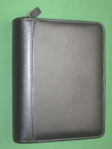 COMPACT ~1.25&#034;~ TOP-GRAIN LEATHER Franklin Covey Planner BINDER Organizer 3528