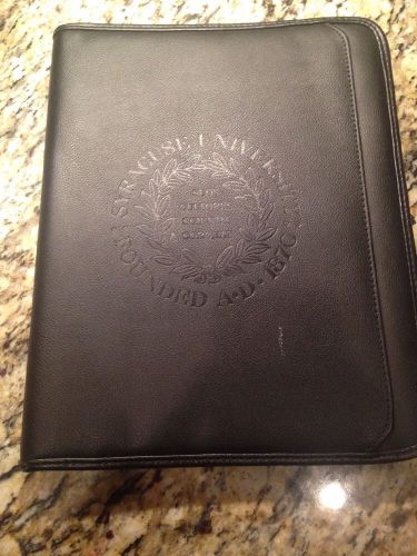 Syracuse University Padfolio Black Leather