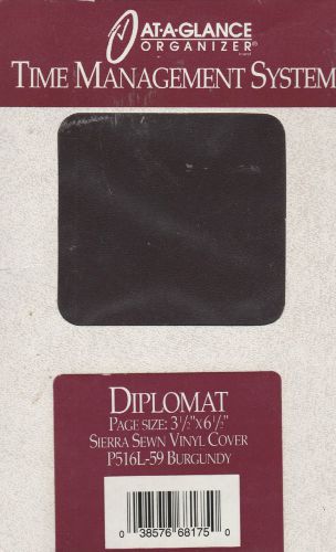 At-A-Glance Organizer - Diplomat - Sierra Sewn Vynil Cover - P516L-59 Burgundy