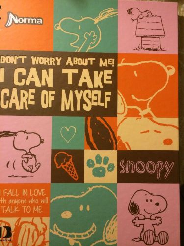 RARE!!*Snoopy Notebook With Spanish Trigonometry Bonus Features &amp; Plastic Sleeve