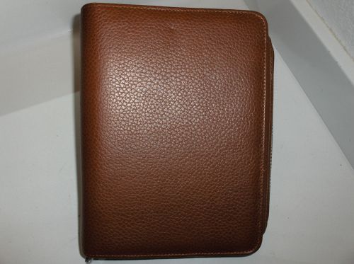 Franklin planner classic full grain italian leather extemly nice! brown for sale
