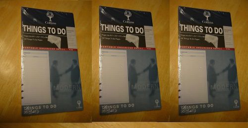 Lot of 3~NEW in Package~COLLINS Things To Do pages for 6 hole 6 3/4&#034; x 3 3/4&#034;fit