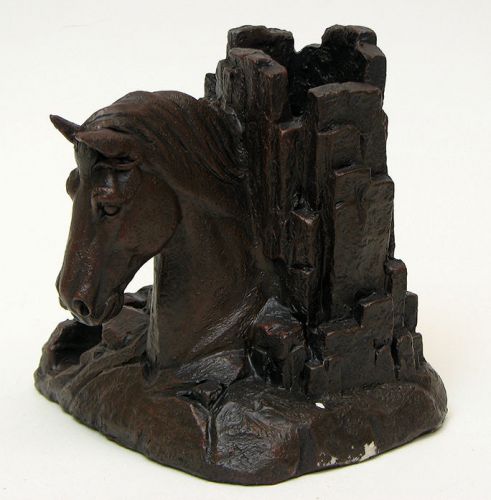 Horse Bust Pencil Caddy , Business Card  Resin WESTERN DECOR Office Or Home NEW