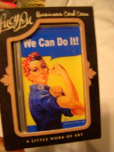 New in Box Lucy Lu Business Card Case Rosie the Riveter We Can Do It! war ad
